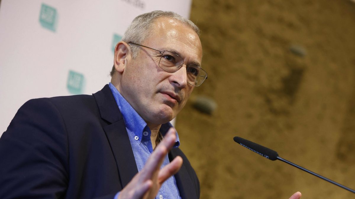 Temporary
Exiled Russian former oligarch and now opposition figure Mikhail Khodorkovsky speaks during a talk and presentation of his new book "How Do You Slay a Dragon" in the Literaturhaus (literature house) in Berlin, on October 23, 2023. (Photo by MICHELE TANTUSSI / AFP)
MICHELE TANTUSSI