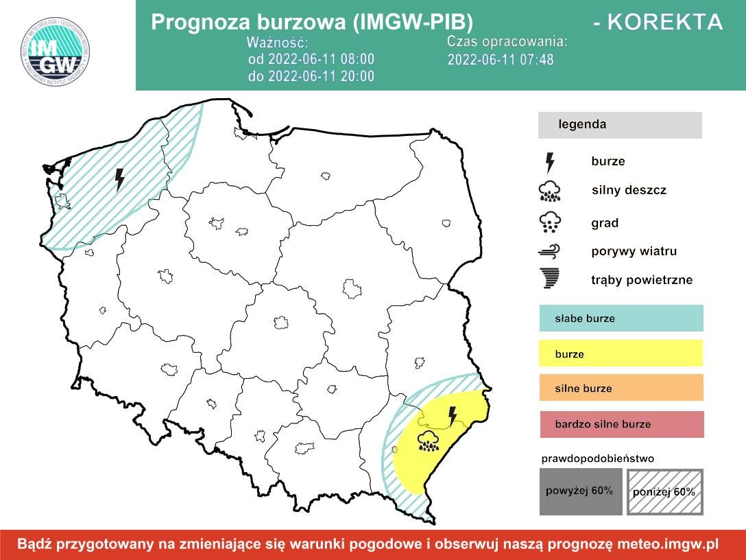 Prognoza burzowa sobota 11.06