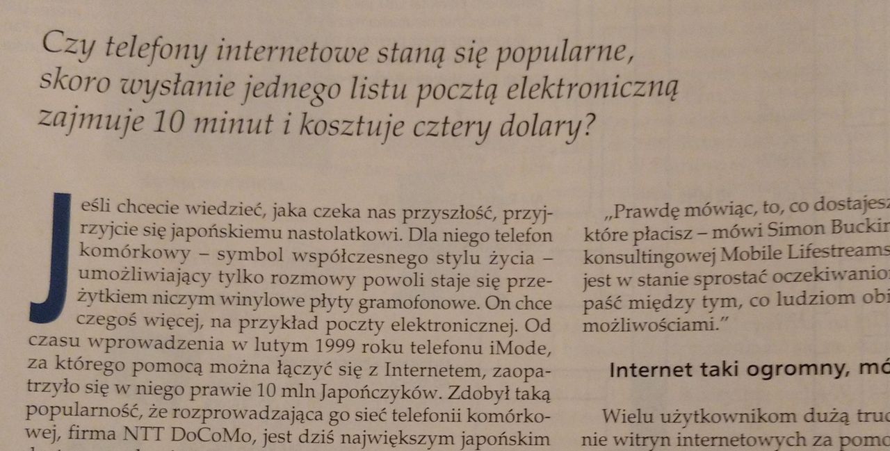 Świat Nauki, décembre 2000 : pas de foi dans les téléphones