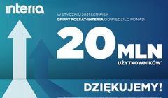 Interia skraca dystans do konkurencji. W styczniu portal odwiedziło ponad 20 milionów internautów