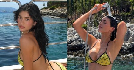 Nadająca z greckich wakacji Kylie Jenner wygina się na wszelkie możliwe strony w bikini Chanel