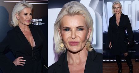Muśnięta zanzibarskim słońcem Joanna Racewicz zadaje szyku na premierze w teatrze (ZDJĘCIA)