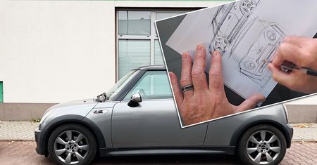 Frank Stephenson pokazuje na filmie, jak projektował Mini z 2001 roku i co łączy je z buldogiem
