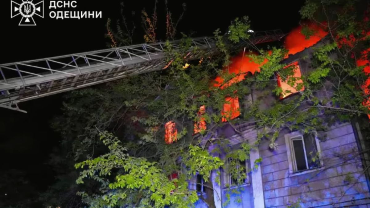 Skutki rosyjskiego ostrzału w Odessie