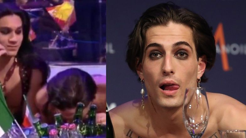 Damiano David z Maneskin jest posądzany przez internautów o wciąganie kokainy podczas finału Eurowizji 