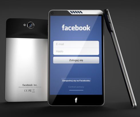 Facebook Phone - koncept Michała Banikowskiego (fot. concept-phones.com)