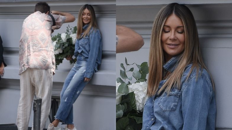 Małgorzata Rozenek na planie sesji zdjęciowej Mrs. Drama