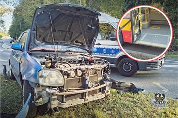 41-latka wjechała w autobus. Miała prawie 3,5 promila