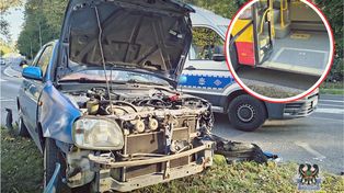 41-latka wjechała w autobus. Miała prawie 3,5 promila