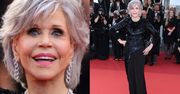 85-letnia Jane Fonda OLŚNIEWA w Cannes. Postawiła na czerń, cekiny i wyrazistą biżuterię (ZDJĘCIA)