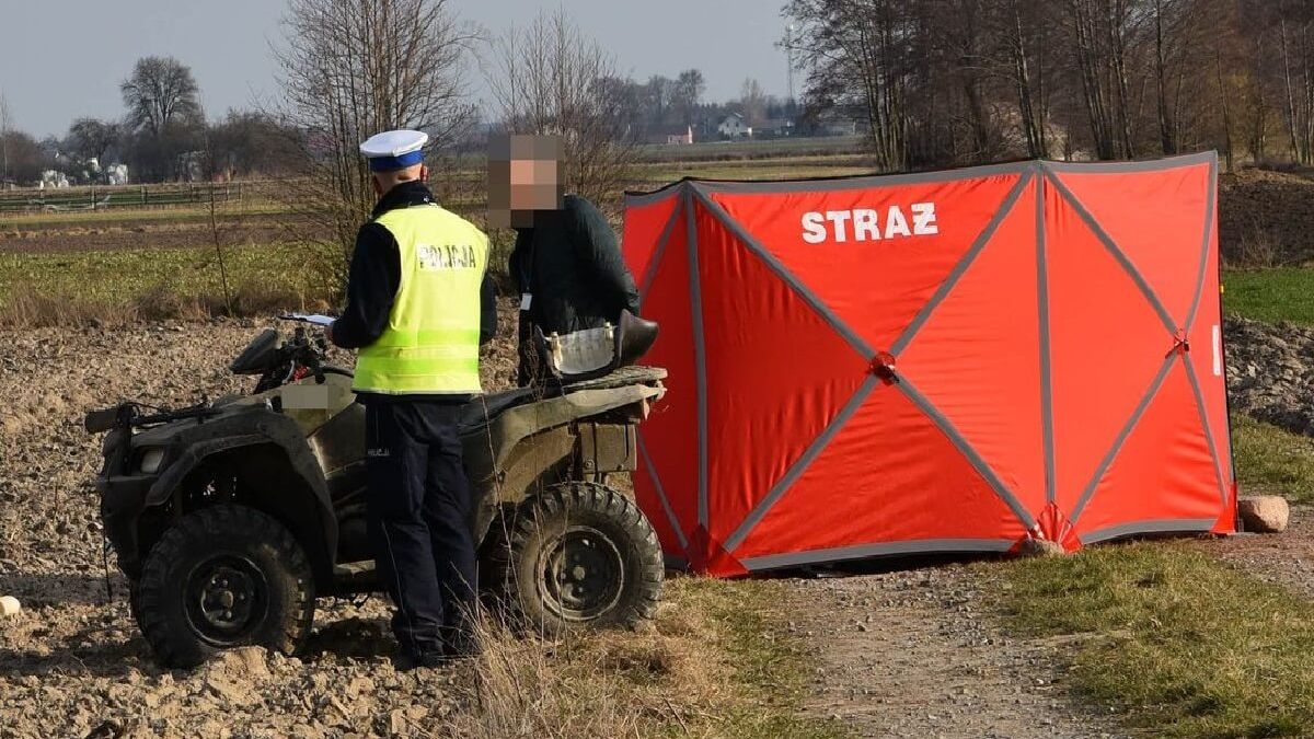 Mężczyzna na quadzie stracił panowanie