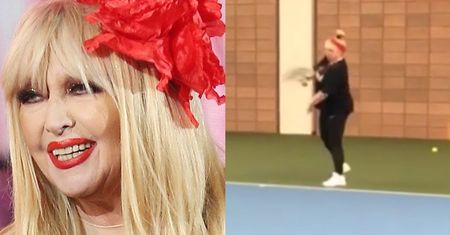 Maryla Rodowicz zachwyca kondycją podczas gry w tenisa pod okiem młodego instruktora!