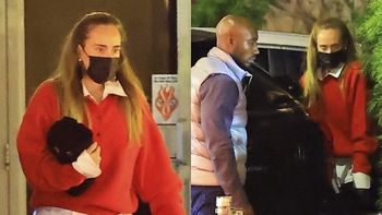 Dawno niewidziana Adele wychodzi zamaskowana z hotelu z narzeczonym i jego dziećmi. Ślub już niedługo?