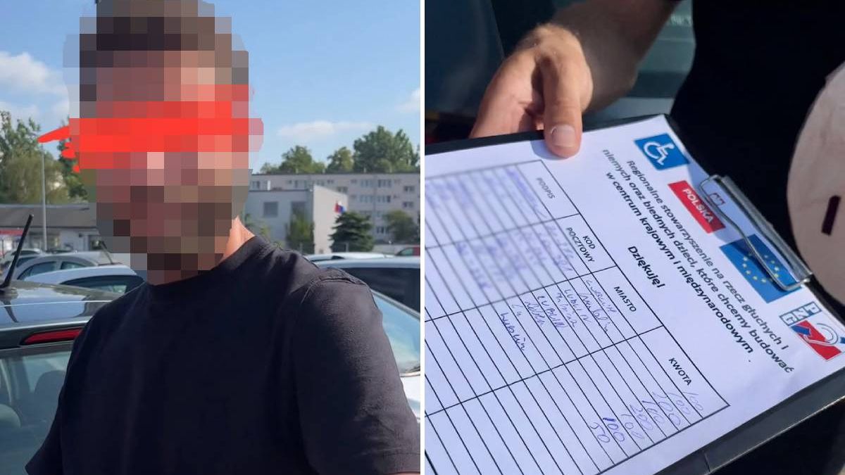 Mężczyzna udawał głuchoniemego i zbierał pieniądze przy Leclercu