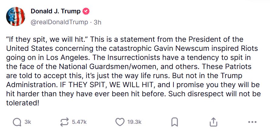 Donald Trump zamieścił wpis