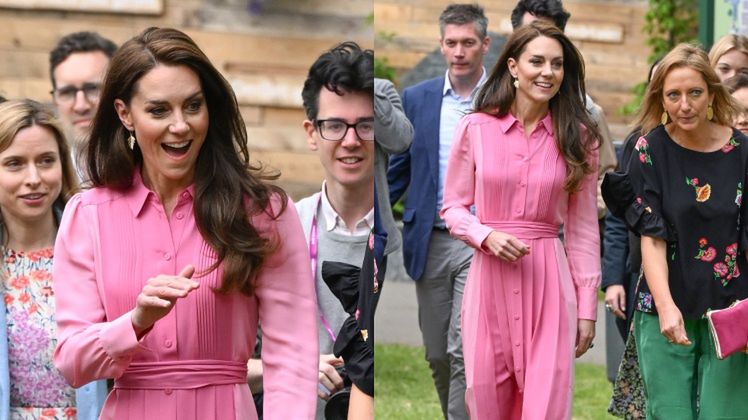 Księżna Kate zadaje szyku w różowej sukience "z drugiej ręki"
