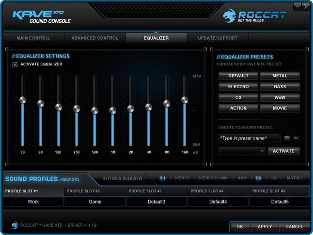 Roccat Kave XTD 5.1 Digital - panel sterowania (3)