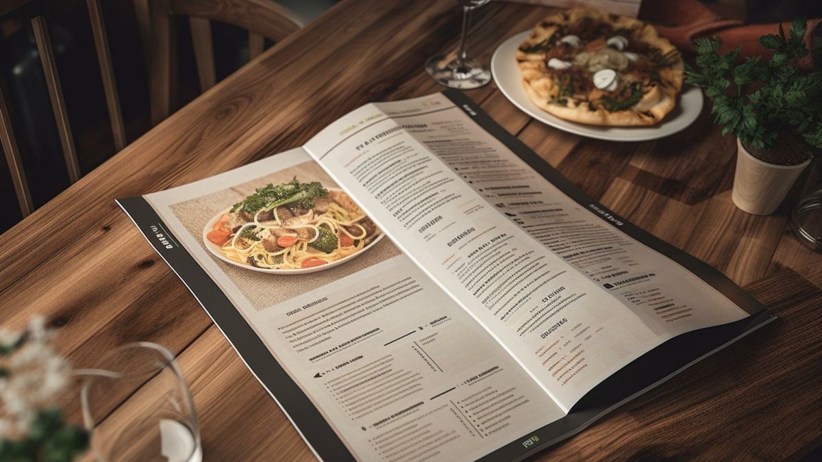 Menu we włoskiej restauracji