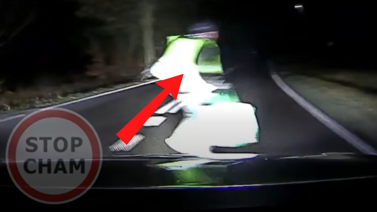 Pieszy nagle wbiegł na jezdnię.