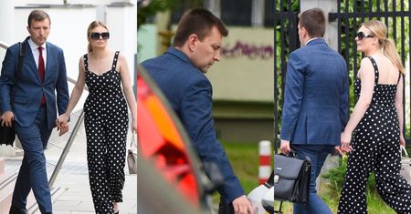 TYLKO NA PUDELKU: Nowa partnerka Łukasza Schreibera przyjechała do sądu. "Trzymali się za ręce i poszli do sklepu"