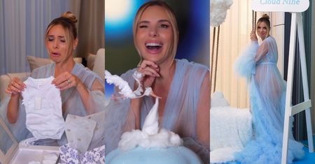 Izabela Janachowska wyprawiła LUKSUSOWE baby shower: tiulowa kreacja, tort z bocianem i drogocenne prezenty (ZDJĘCIA)