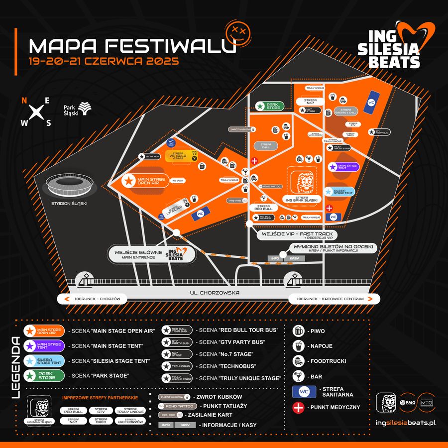 ING Silesia Beats - mapa festiwalu