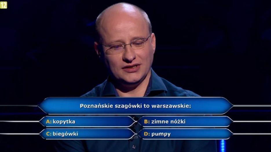 Pytanie związane z gwarą sprawiło uczestnikowi kłopot