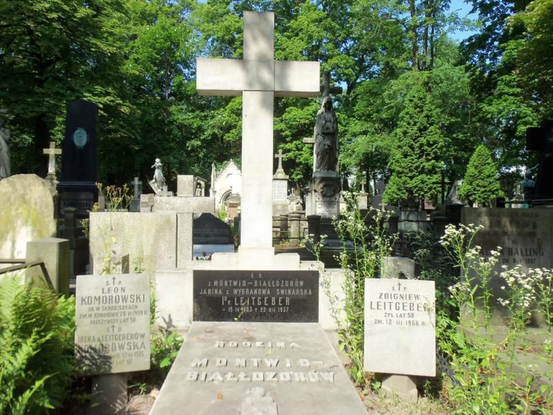 Grób rodzinny, w którym został pochowany Piotr Komorowski