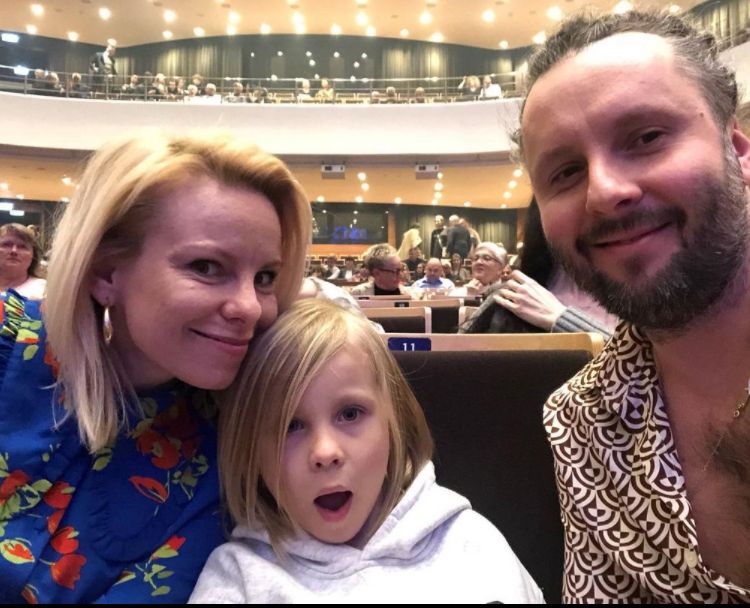 Alicja Janosz z mężem i synem Tymonem 