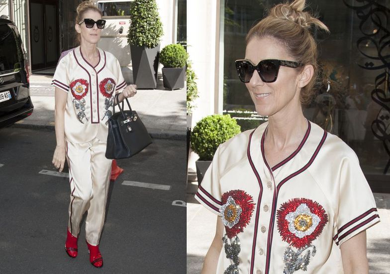 Celine Dion w stylizacji Gucci