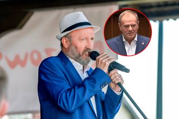 Tusk na planie "Rancza". Barciś komentuje