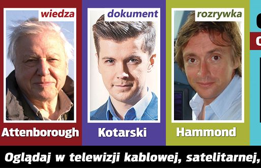 Fokus TV promuje letnią ramówkę. Na billboardach David Attenborough i Radek Kotarski