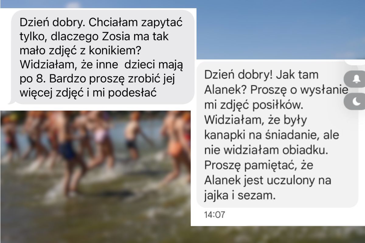 Wiadomości z prośbą o zdjęcia to codzienność wychowawcy kolonijnego