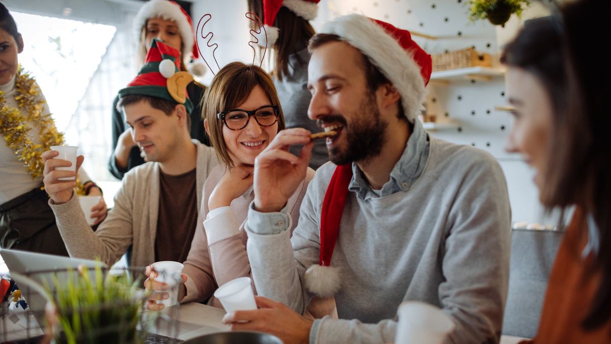 Christmas celebration in the office
Photo of a group of coworkers celebrating Christmas together in their office
AleksandarNakic