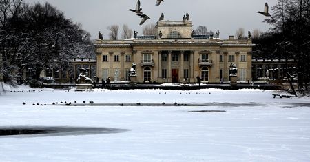 Ciało pod taflą lodu w Łazienkach Królewskich