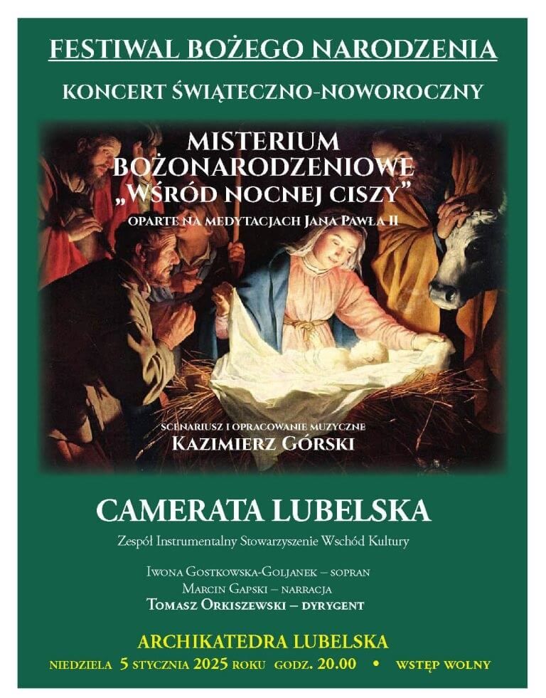 Plakat promujący koncert w Archikatedrze Lubelskiej