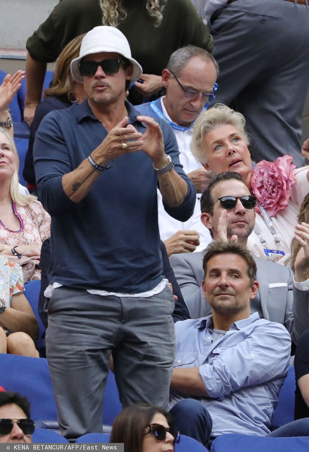 Brad Pitt ogląda finał US Open