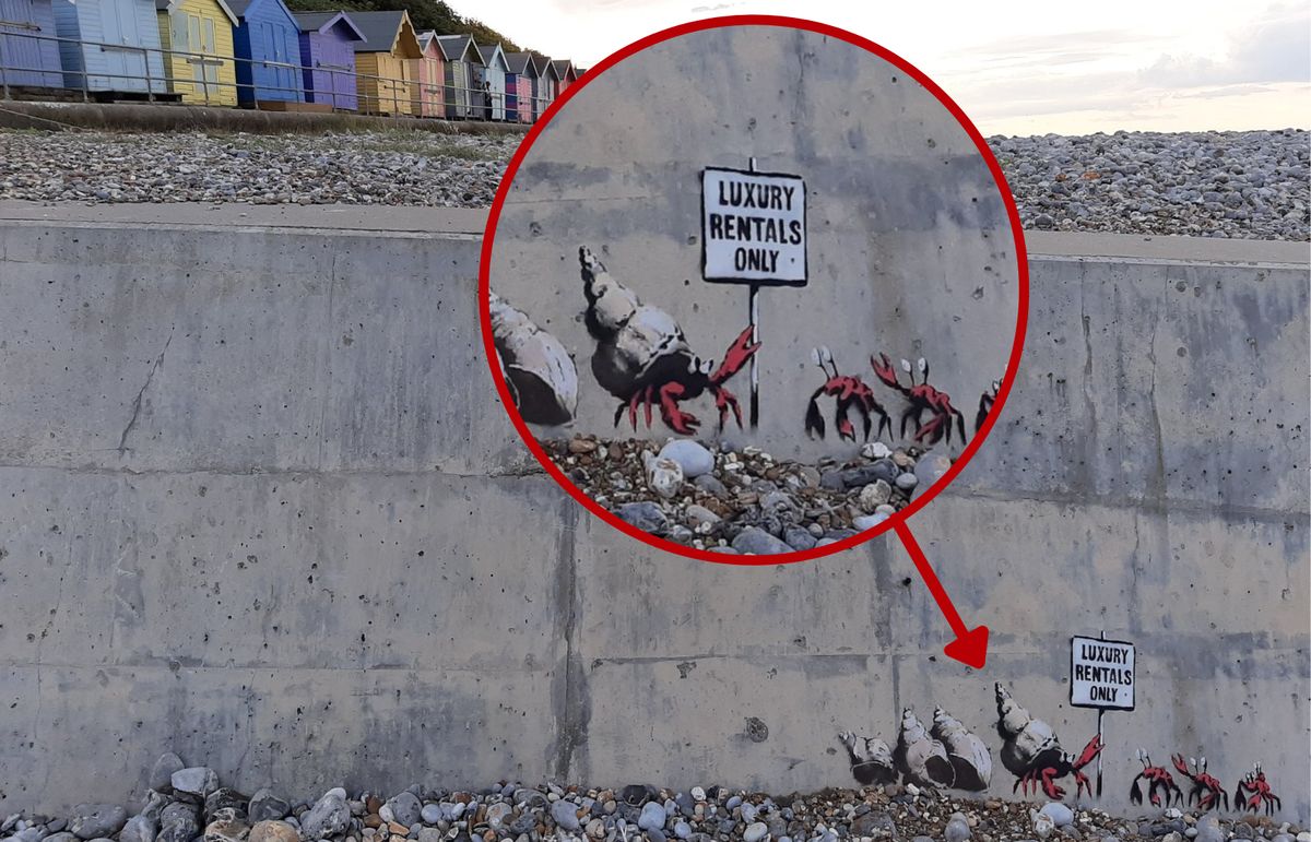 Plaża w Cromer. Wszyscy się zastanawiają czy to  Banksy 
