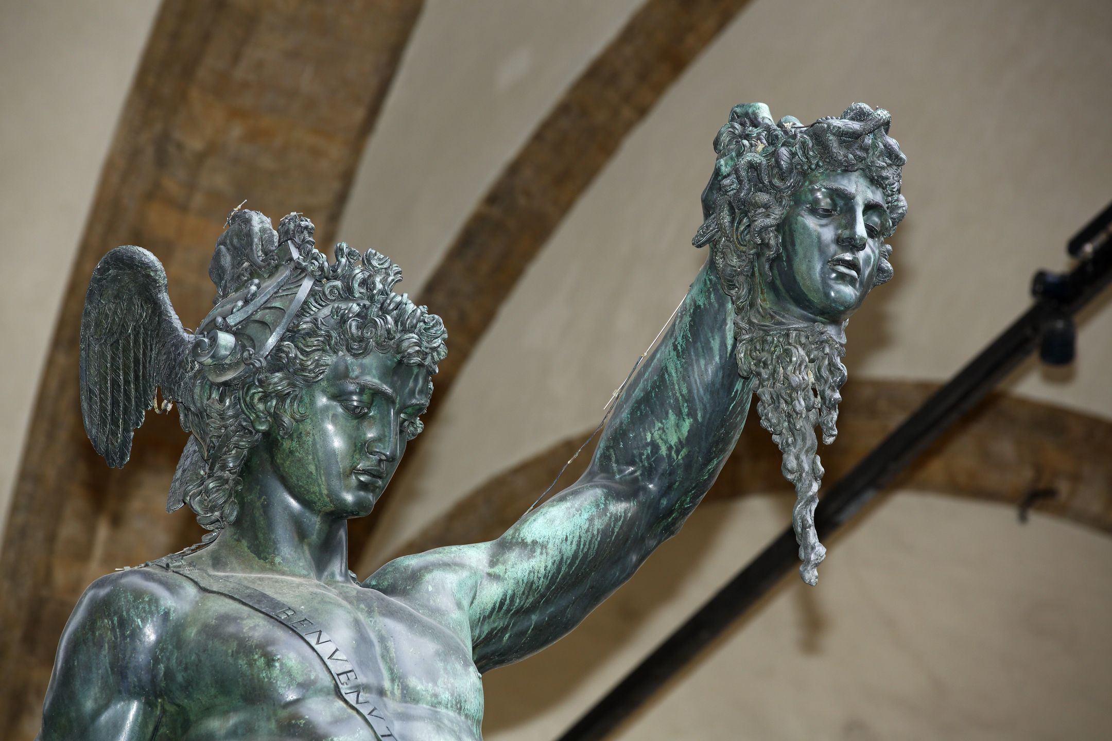 Statue Perseus mit dem Haupt der Medusa(GERMANY OUT) Statue Perseus mit dem Haupt der Medusa, Piazza della Signoria, UNESCO Weltkulturerbe, Altstadt Florenz, Toskana, Italien, Europa (Photo by Cuveland/ullstein bild via Getty Images)ullstein bild