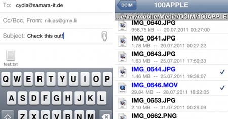 Wysyłanie dowolnych plików jako załączniki z aplikacji Mail