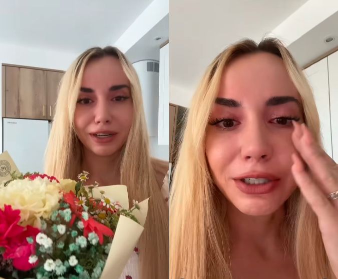 Marianna Schreiber dostała kwiaty od córki