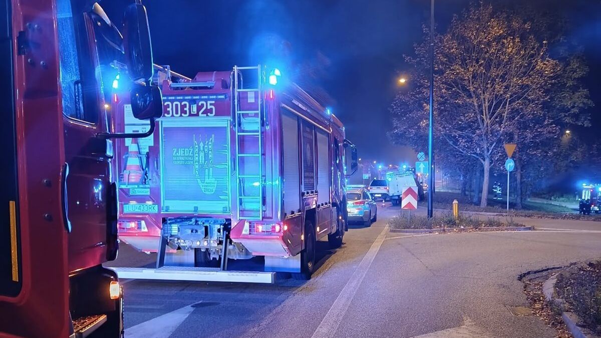 Pożar pustostanu przy ul. Działkowej w Lublinie