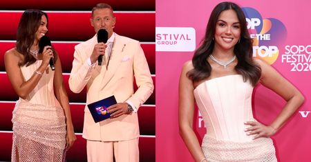 Paulina Krupińska rozświetliła scenę w Sopocie BŁYSZCZĄCĄ spódnicą. Najpiękniejsza kreacja festiwalu? (ZDJĘCIA)