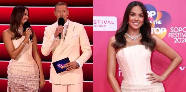 Paulina Krupińska rozświetliła scenę w Sopocie BŁYSZCZĄCĄ spódnicą. Najpiękniejsza kreacja festiwalu? (ZDJĘCIA)