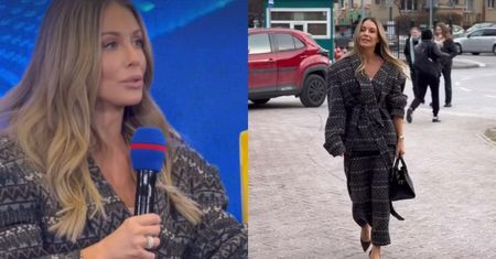 Małgorzata Rozenek wietrzy kostki na mrozie, pędząc na panel dyskusyjny