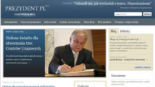 Przetestuj nową stronę Prezydenta RP 1