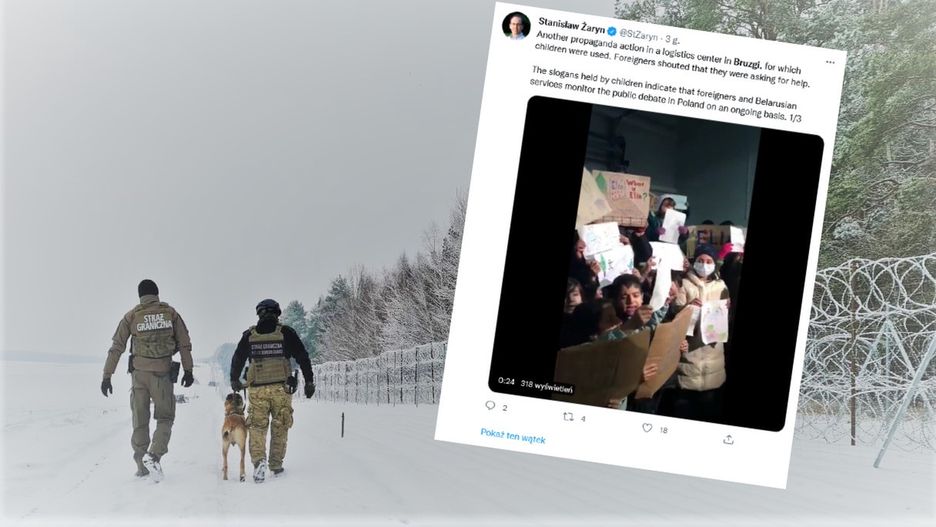 Akcja propagandowa w Bruzgach. Wykorzystano w niej dzieci 