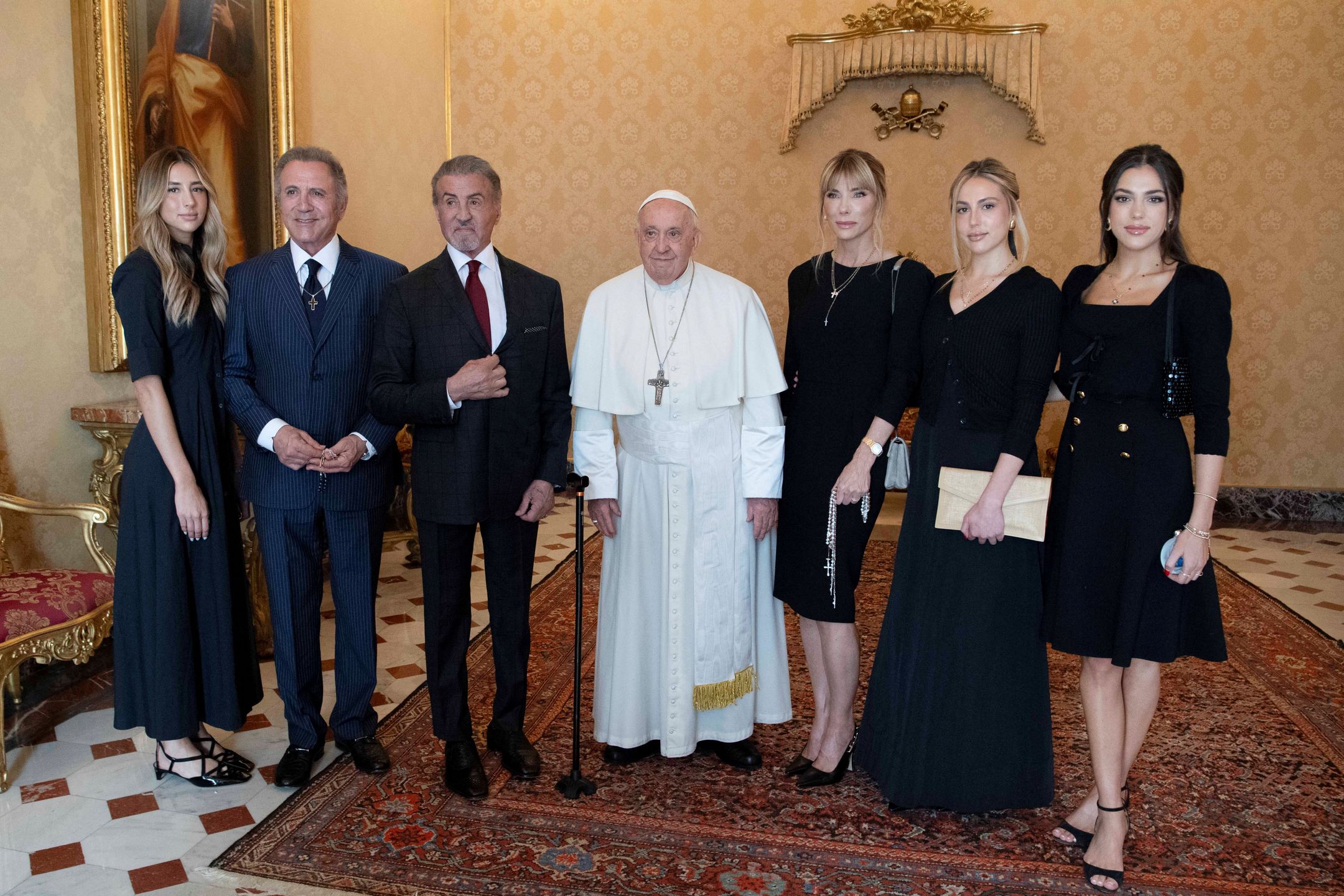 Sylvester Stallone z rodziną u papieża Franciszka