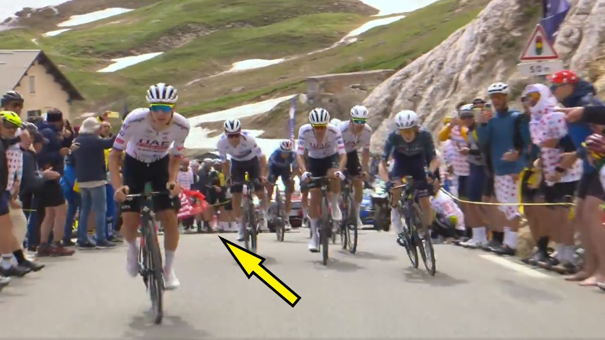 Zdjęcie okładkowe artykułu: Twitter / Tour de France / Na zdjęciu: Atak Tadeja Pogacara