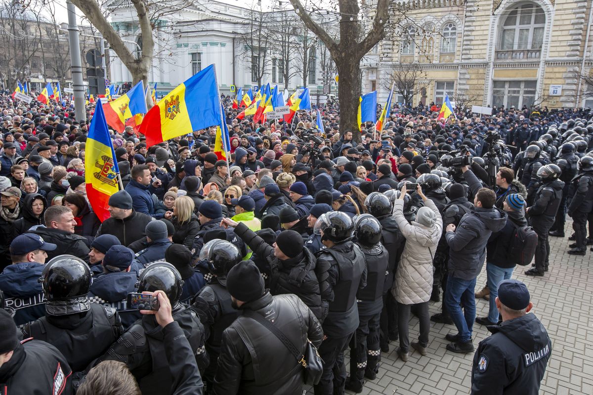 Biały Dom: Rosja ma kolejny cel. Na zdjęciu: protest zorganizowany przez prorosyjską opozycję w Kiszyniowie